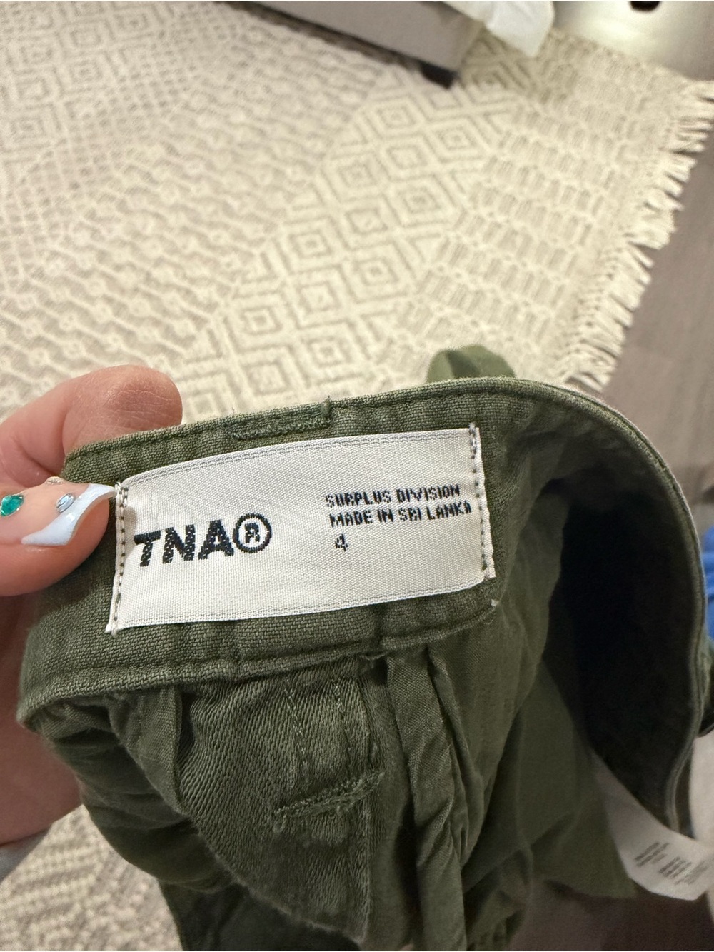 TNA Olive Green Mini Cargo Skirt - Picture 3 of 4